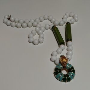 Signed Donald Stannard Fox Pendant Necklace – Vintage Enamel Statement